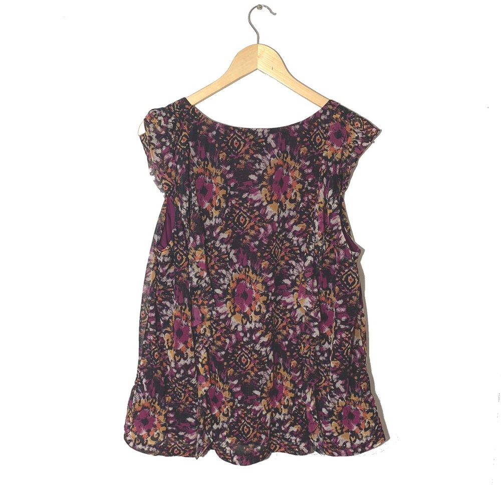KOHLS ✨ NWOT Ruched Patterned Top - Picture 2 of 4